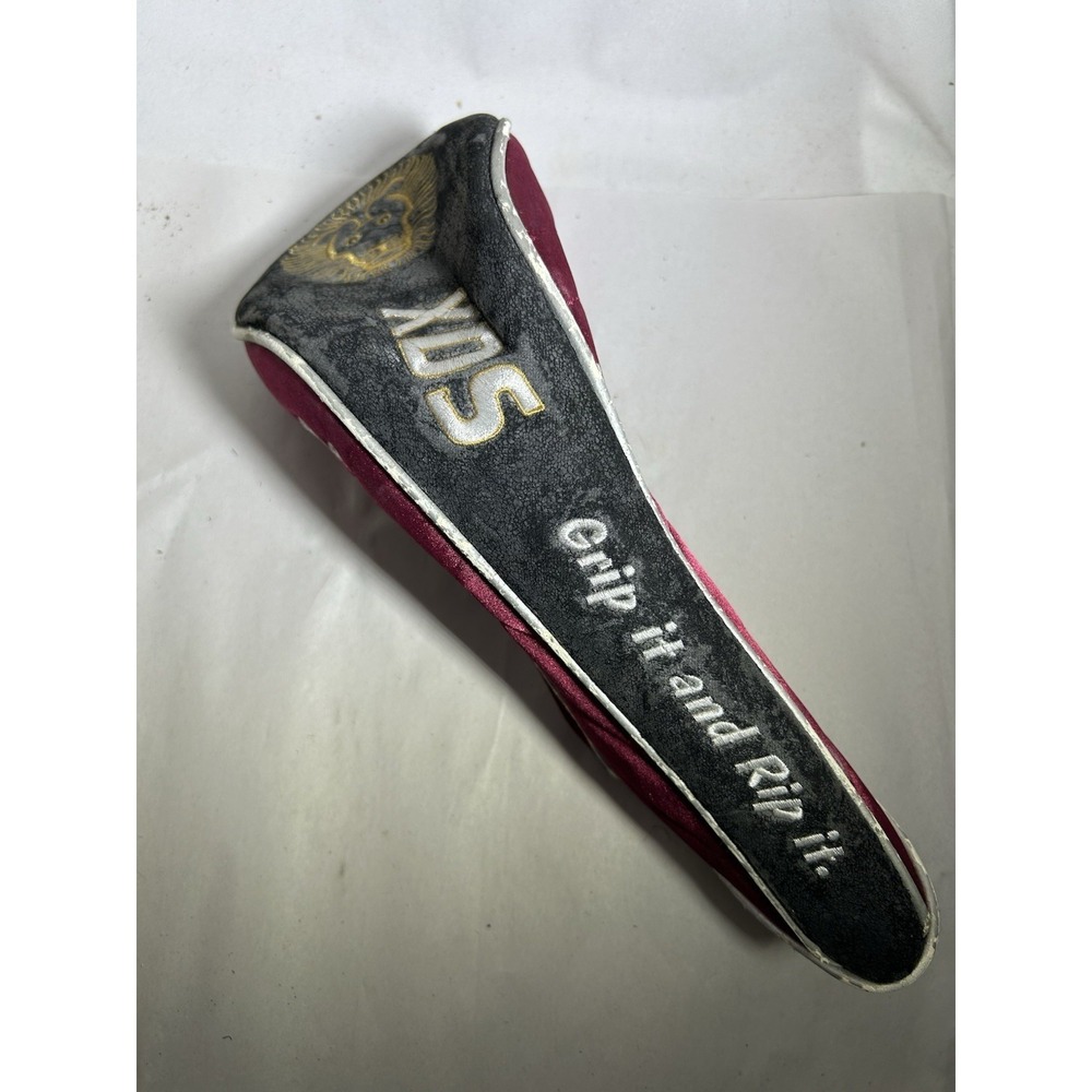 John Daly Grip It And Rip It Driver Headcover Maroon Black Golf Club Protector